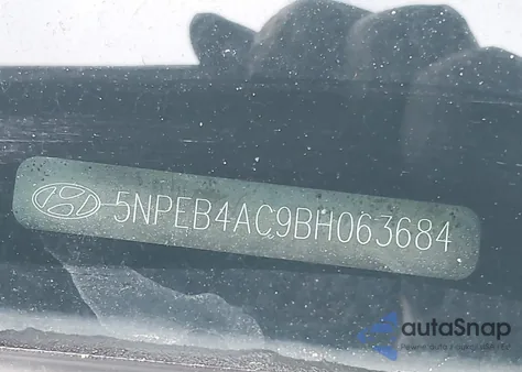 2011 Hyundai Sonata Gls z USA, uszkodzony, nr VIN 5NPEB4AC9BH063684